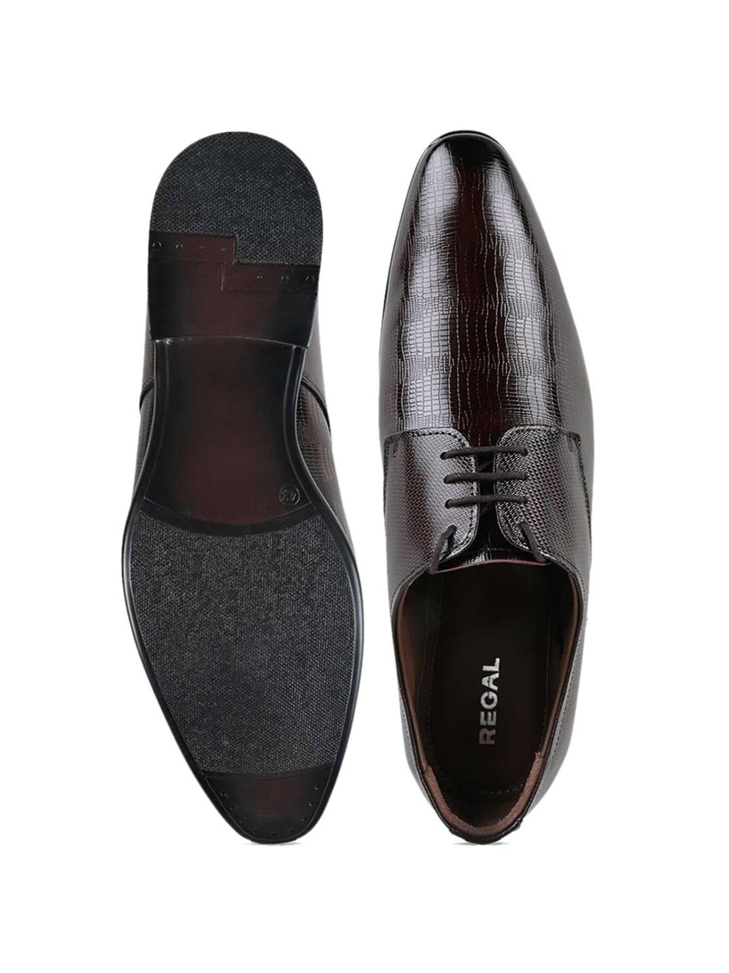 Regal Men's Maroon Derby Shoes