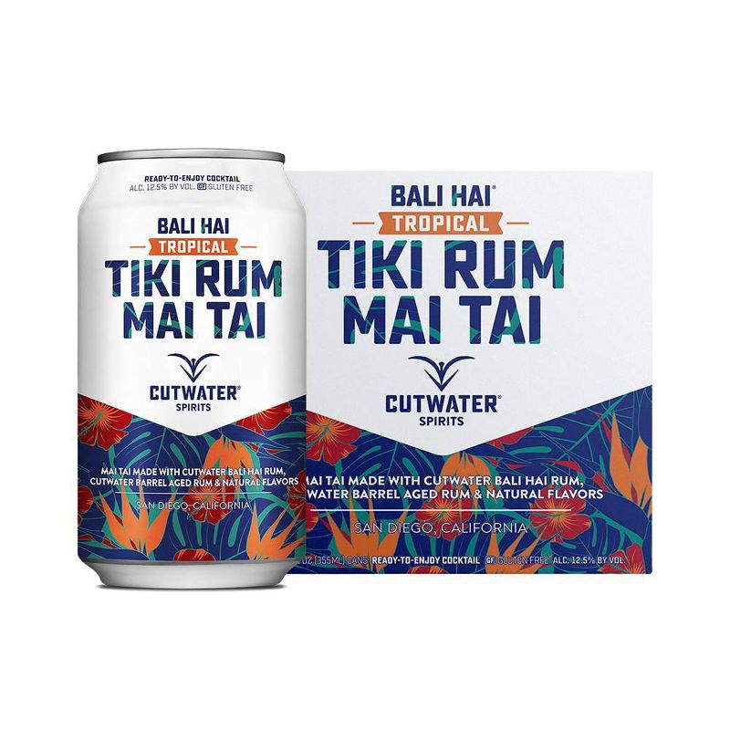 Cutwater Bali Hai Tiki Rum Mai Tai Cocktail - 4pk/12 fl oz Cans