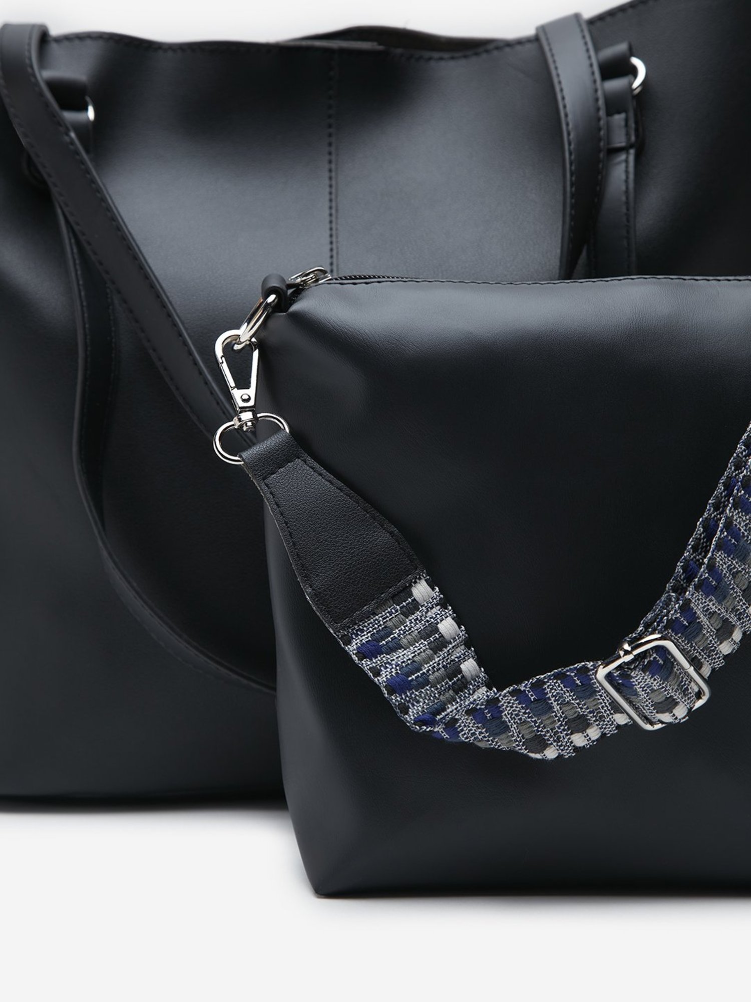 LOV by Westside Black Shoulder Bag with Sling Bag