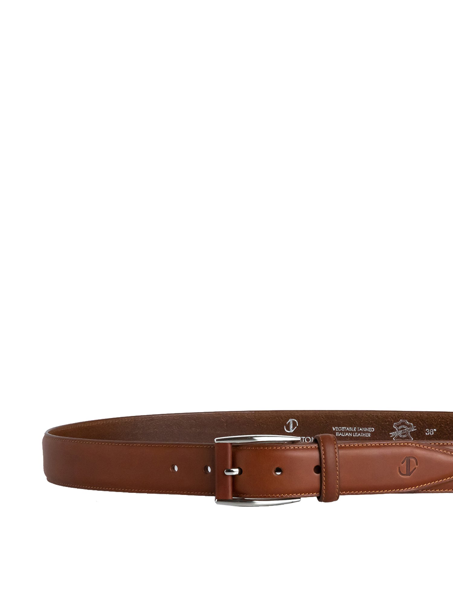 James Aston Brown Leather Waist Belt for Men