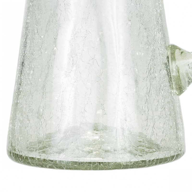 Amici Home Clear Crackle Authentic Mexican Handmade Pitcher, 80oz