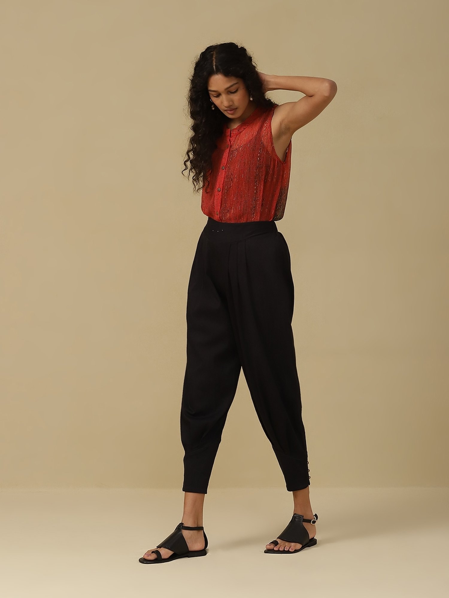 KENDALL + KYLIE Black Mid Rise Bootcut Pants