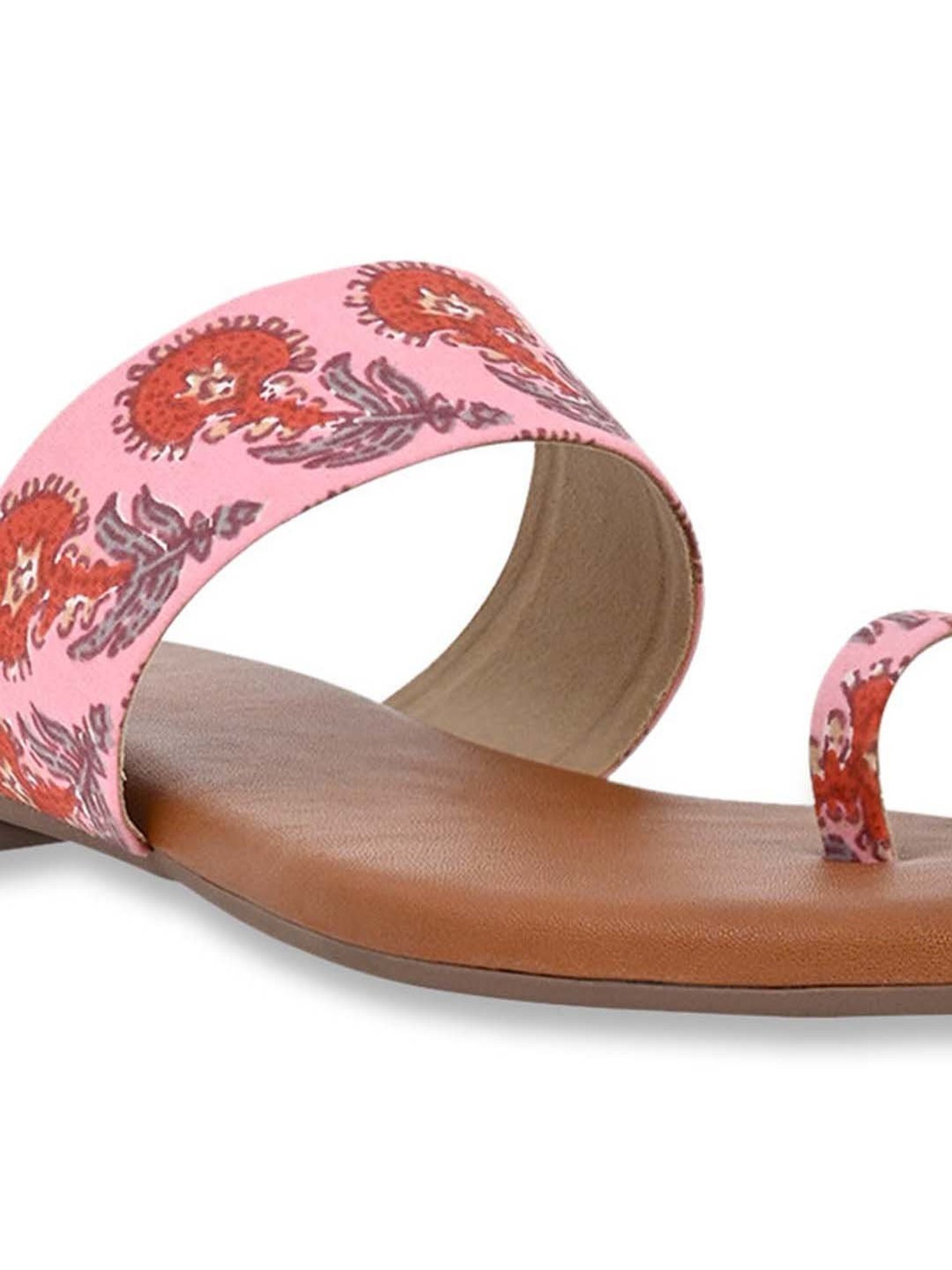 Jove Women's Pink Toe Ring Sandals