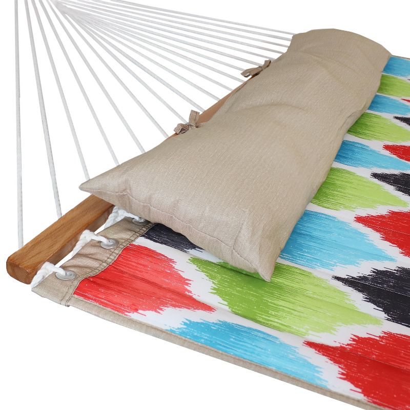 Coronado Double Quilted Hammock Red/Brown Stripe - Smart Living