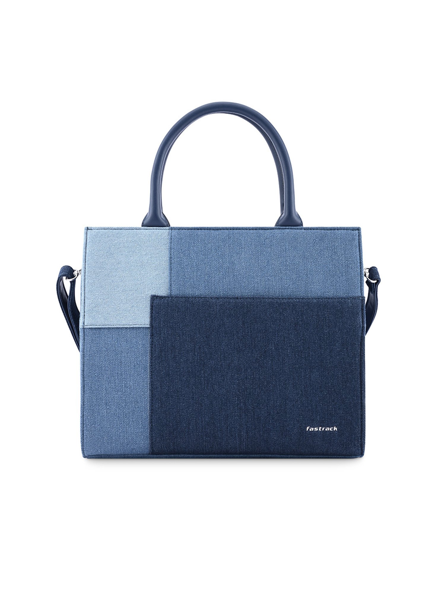 Fastrack Blue Color Block Medium Handbag