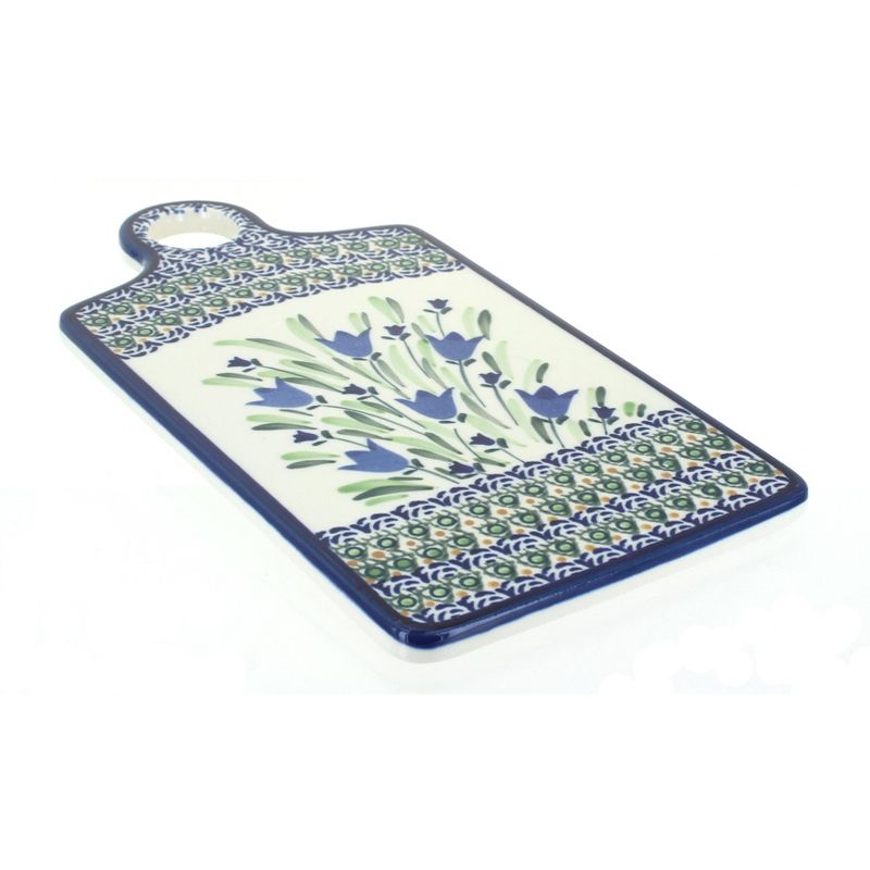 Blue Rose Polish Pottery Blue Tulip Cutting Board