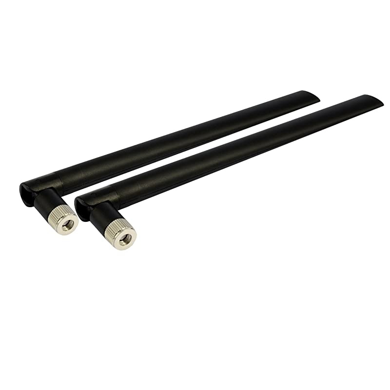 WiFi Antenna Dual Band 7dBi 2.4GHz/5.8GHz with RP-SMA Connector for Wireless Network Router USB Adapter PCI Card IP Camera DJI Phantom Wireless Range Extender FPV UAV Drone (Black 2-Pack)
