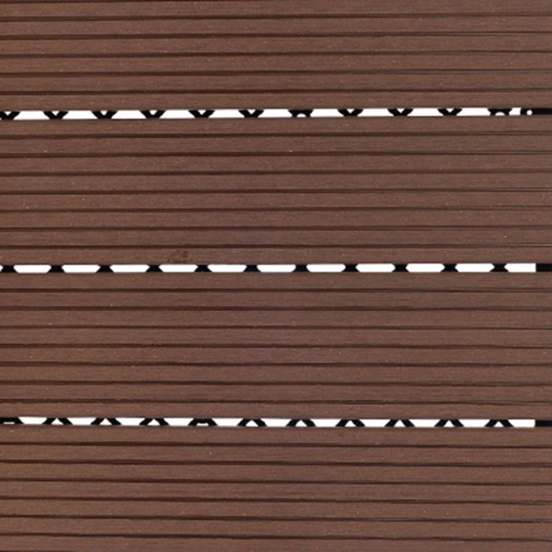 9pk Wood Plastic Composite Decking Tile Set - Brown - Courtyard Casual