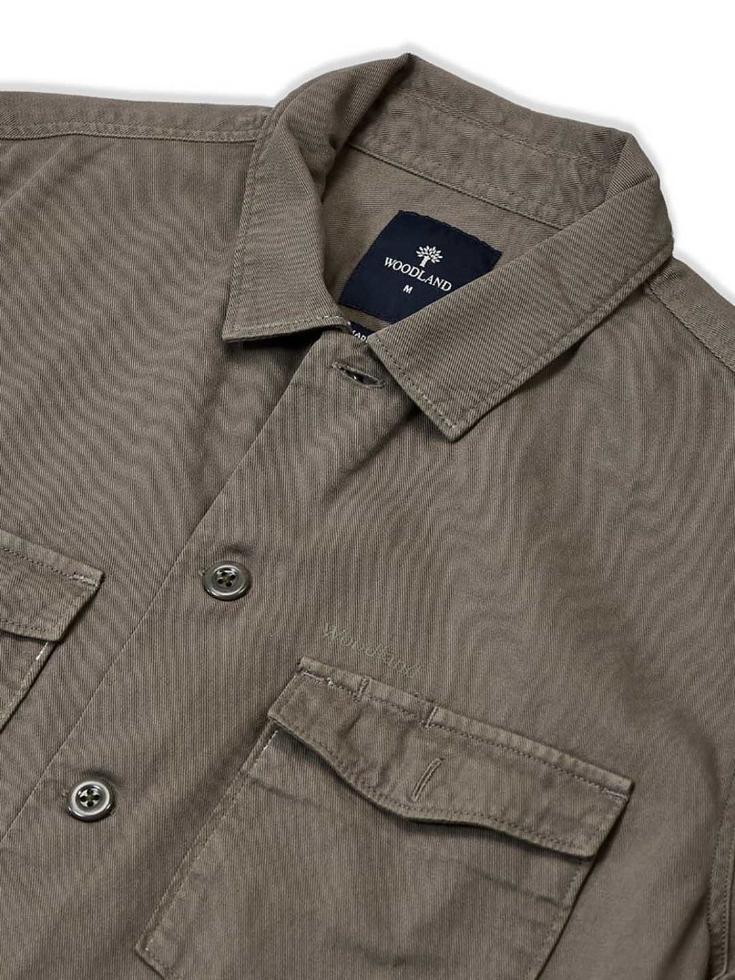 Woodland Olive Regular Fit Cotton Shirt