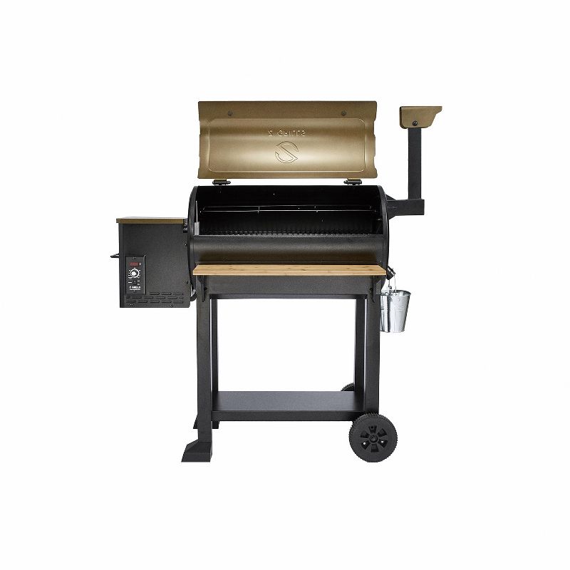 Z GRILLS ZPG-5502G 8 in 1 Wood Pellet Grill Smoker for Outdoor BBQ Cooking with Digital Temperature Control, Bronze, 552 Sq In
