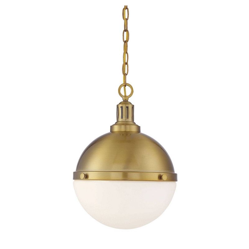 2 Light Pendant with Glass Warm Brass - Aurora Lighting