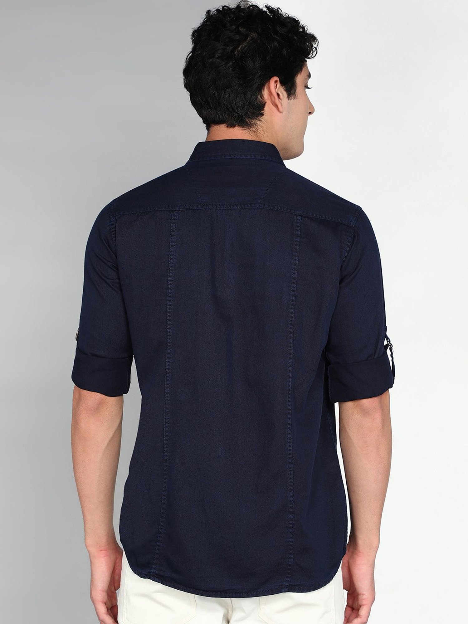 Kuons Avenue Indigo Slim Fit Shirt