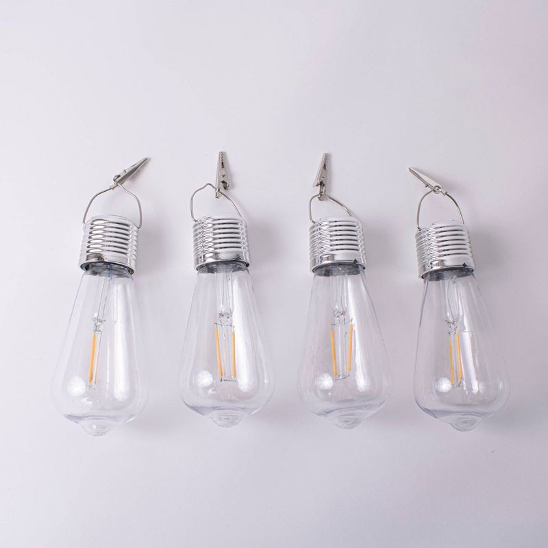 4pk LED Vintage Edi-Sol Solar Outdoor Light Bulb - Echo Valley