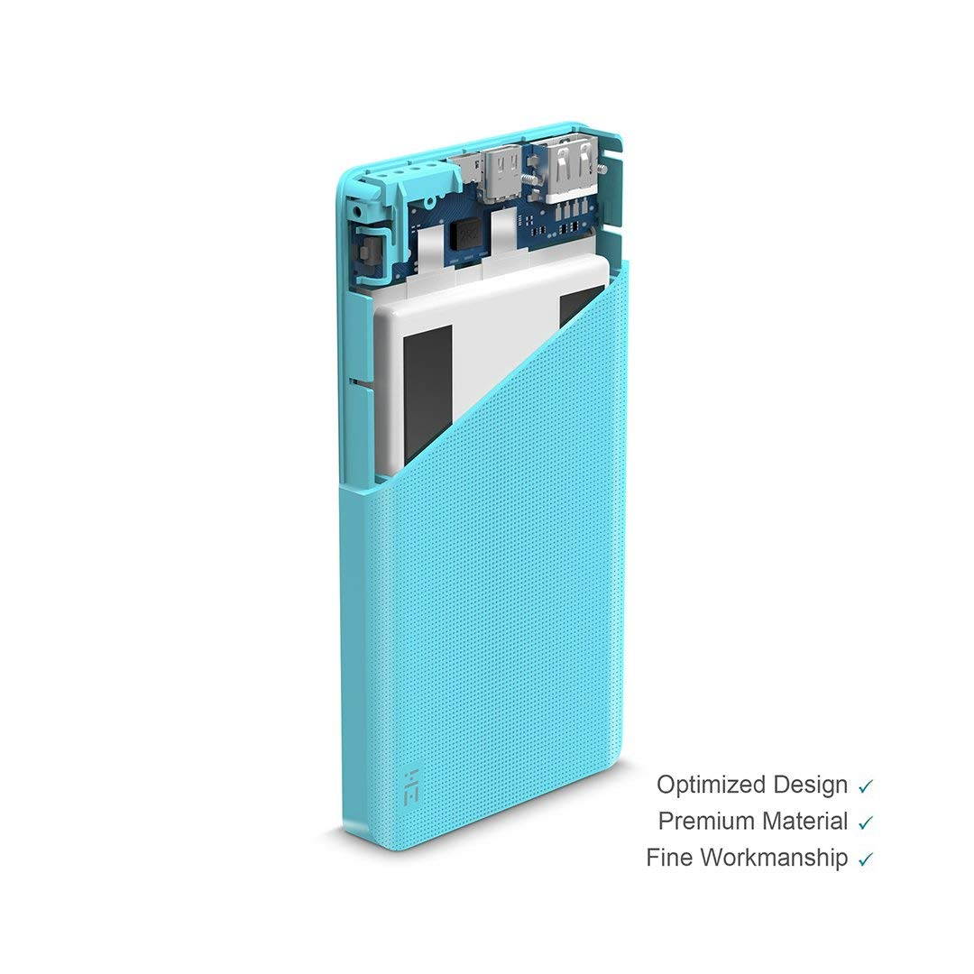 ZMI PowerPack 10K Smallest Lightest 10000mAh Battery Pack Fast Charging Portable Charger Pocket Power Bank for iPhone iPad Samsung (Nexus Pixel 2/XL Require Special Cord) Phone Cords Sold Separately