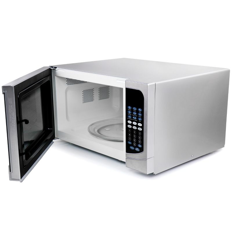 Oster 1.6 Cubic Ft. 1000 Watt Countertop Microwave Oven in Silver