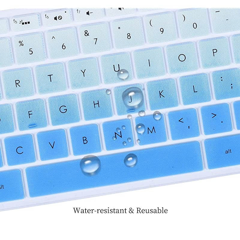 Keyboard Cover for 2019 HP 14 inch LaptopNew HP Pavilion x360 14 inch Keyboard Cover 14MBA 14MBF 14MCD 14MDH 14BW 14cm 14CF Series HP 14 inch Keyboard Cover Skin Gradual Blue