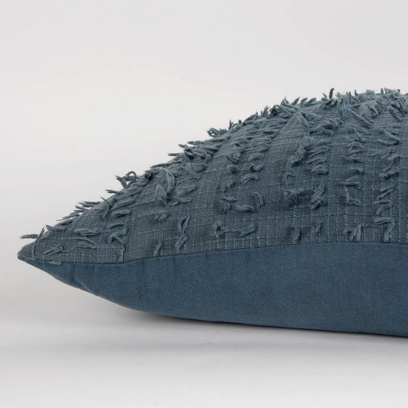 20"x20" Oversize Poly-Filled Solid Square Throw Pillow Slate Gray - Rizzy Home