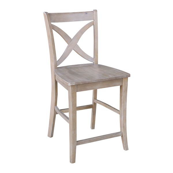 International Concepts S09-142 Cosmo Crossback Counterheight Stool - 24 in. Seat Height