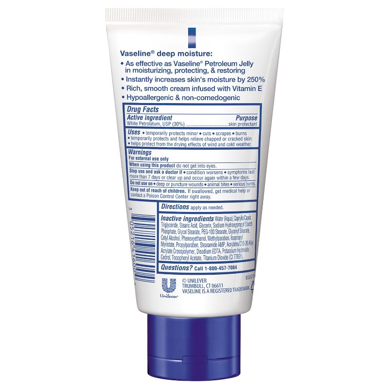 Vaseline Deep Moisture Vitamin E Petroleum Jelly Cream 4.5oz