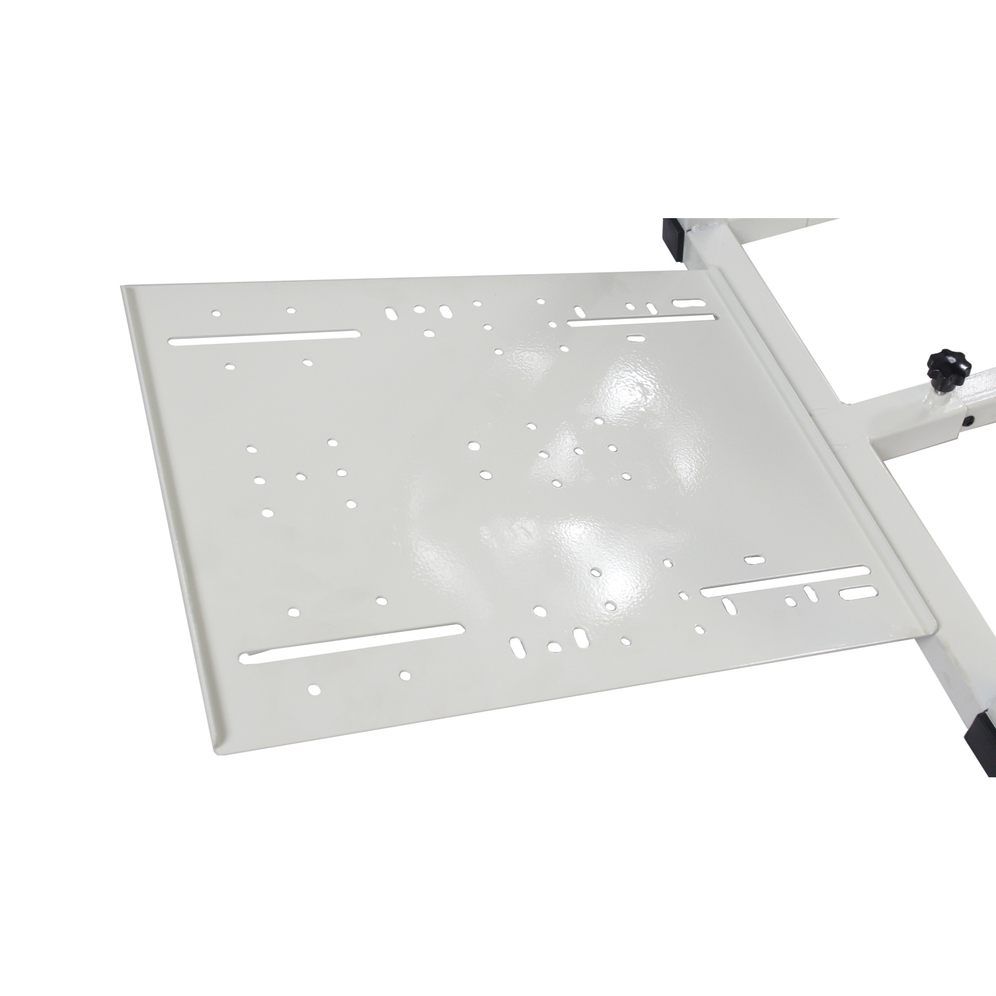 GTR Simulator GTAF-WHT-S105LBK - GTA-F Model (White) Triple or Single Monitor Stand with Black Adjustable Leatherette Seat, Racing Simulator Cockpit Gaming Chair Single Monitor Stand