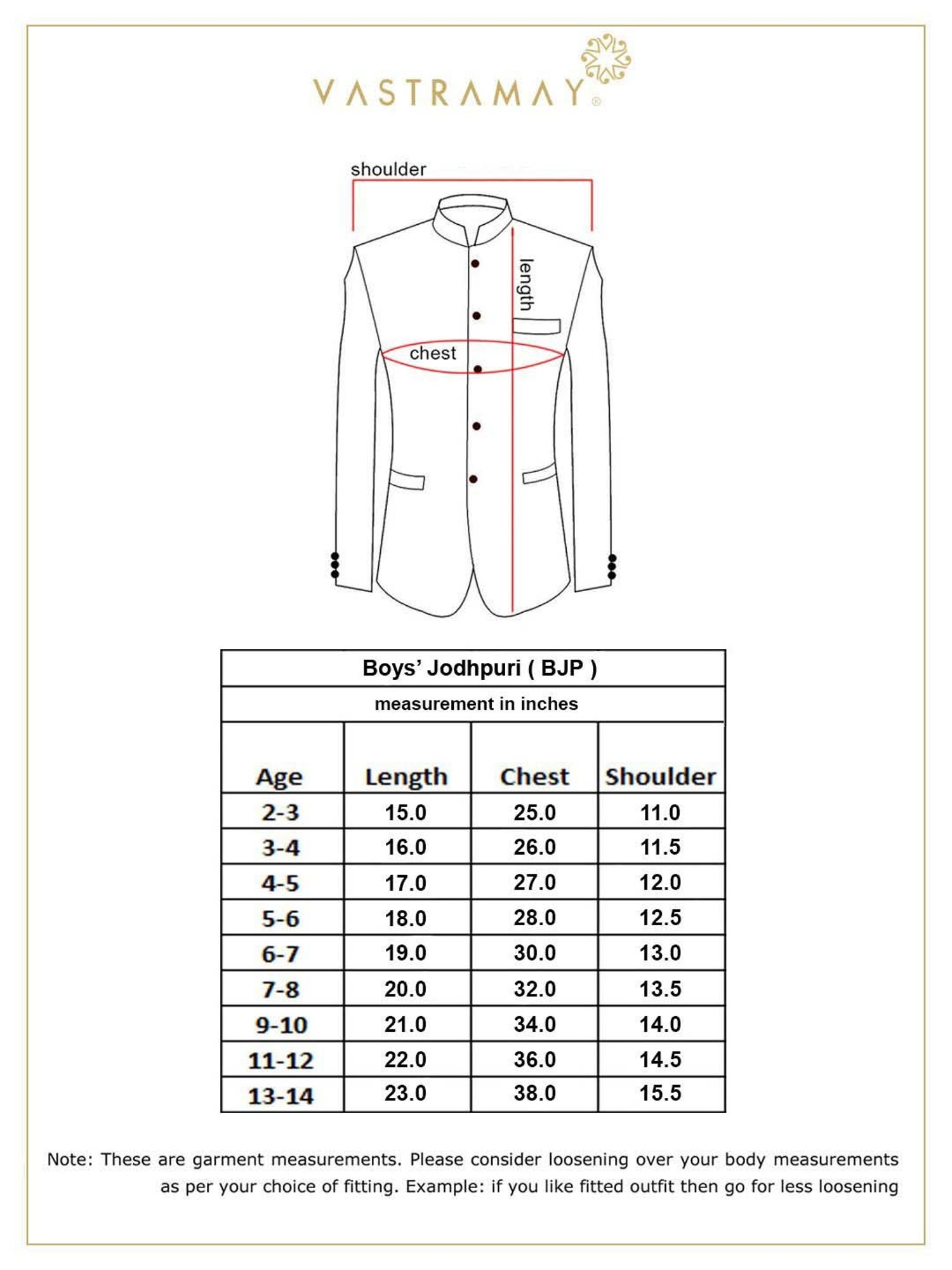 VASTRAMAY Boys Green Self Full Sleeves Indowestern