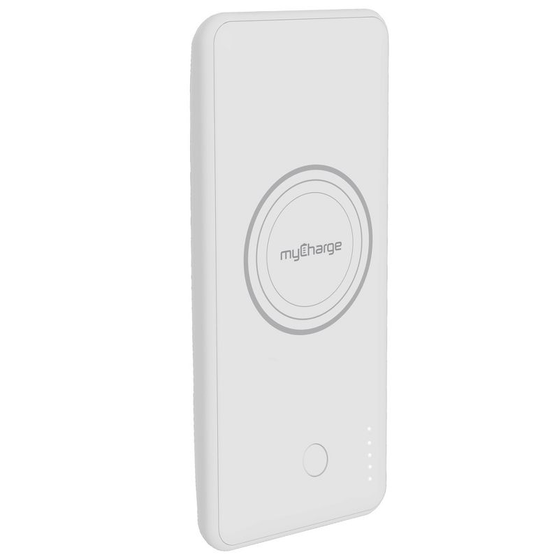 myCharge Unplugged10K 10000 mAh/10W Wireless Charger + Dual USB-A Port Power Bank - White