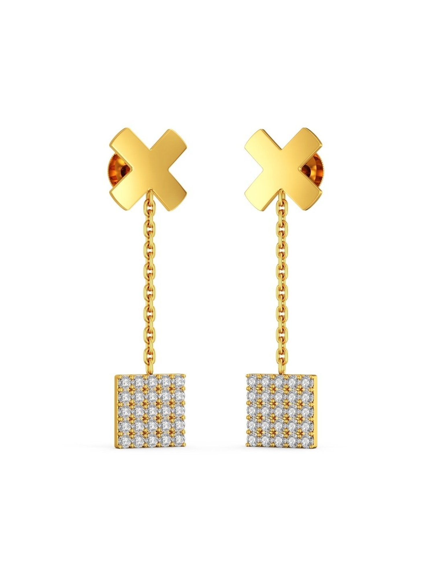 Joyalukkas 22k Gold Aglitter Drop Earrings for Women