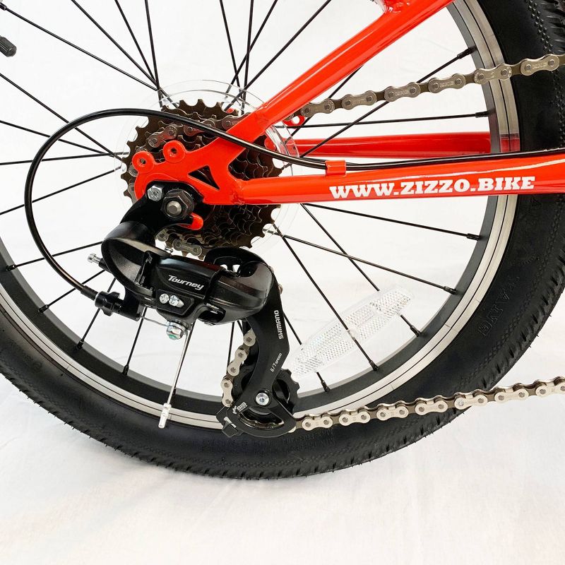 ZiZZO Ferro 7-Speed Steel 20" Folding Bike - Red