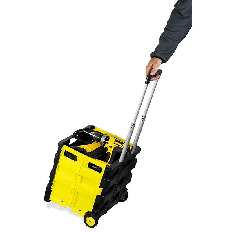 Rolling Utility Cart Folding and Collapsible Hand Crate on Wheels 55 lbs Capacity