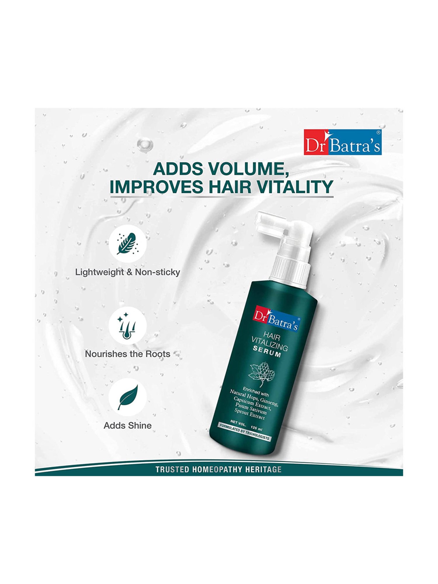 Dr. Batra's Hair Vitalizing Serum, Hairfall Control Shampoo & Hair Oil