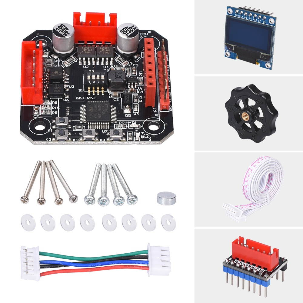 BIGTREETECH S42B V1.0 Closed Loop Driver Control Board with OLED 12684 Display + Mainboard Adapter Kit for Ender-3 3D Printer