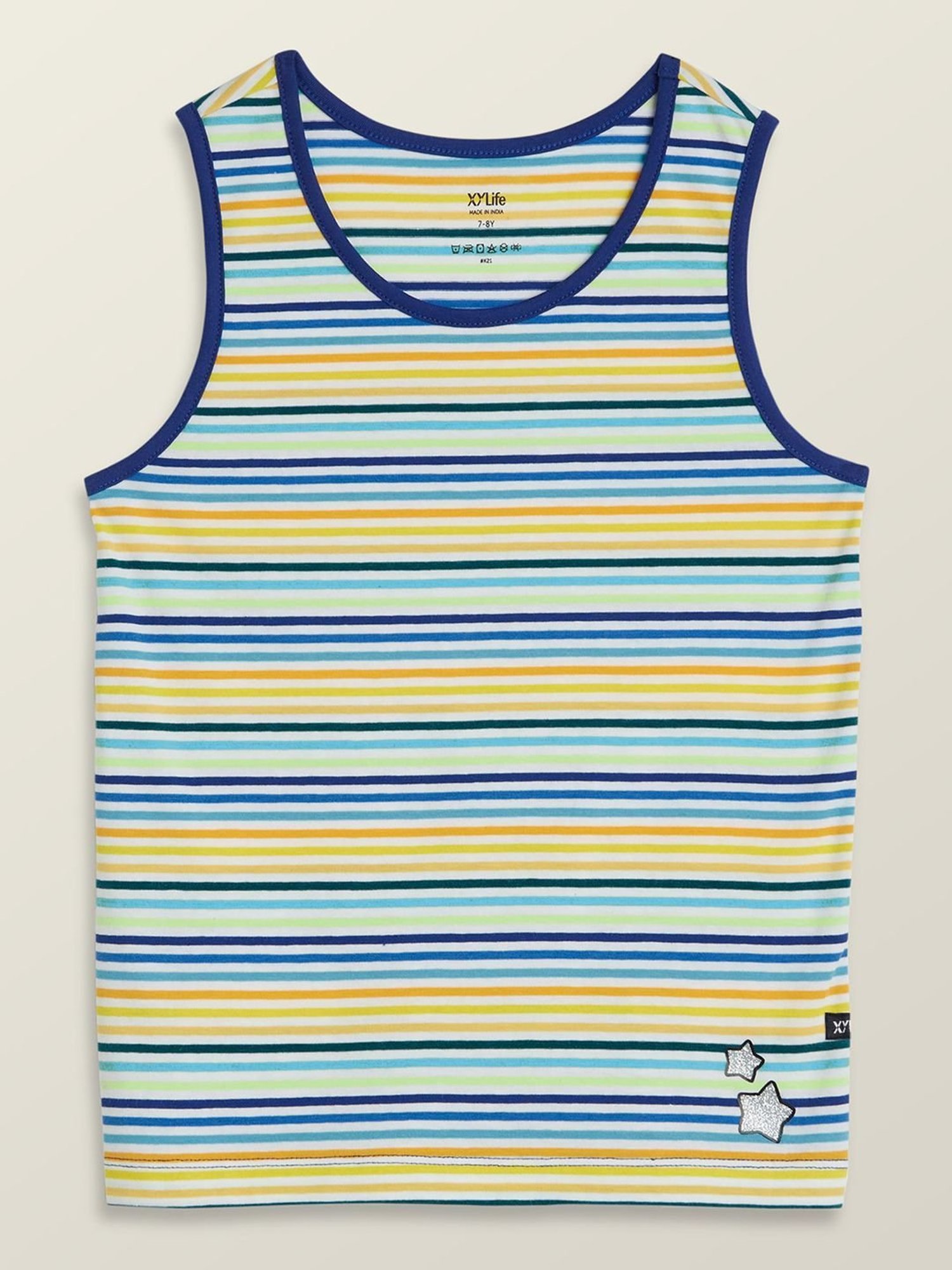XY Life Kids Multicolor Striped Tank Top (Pack of 3)