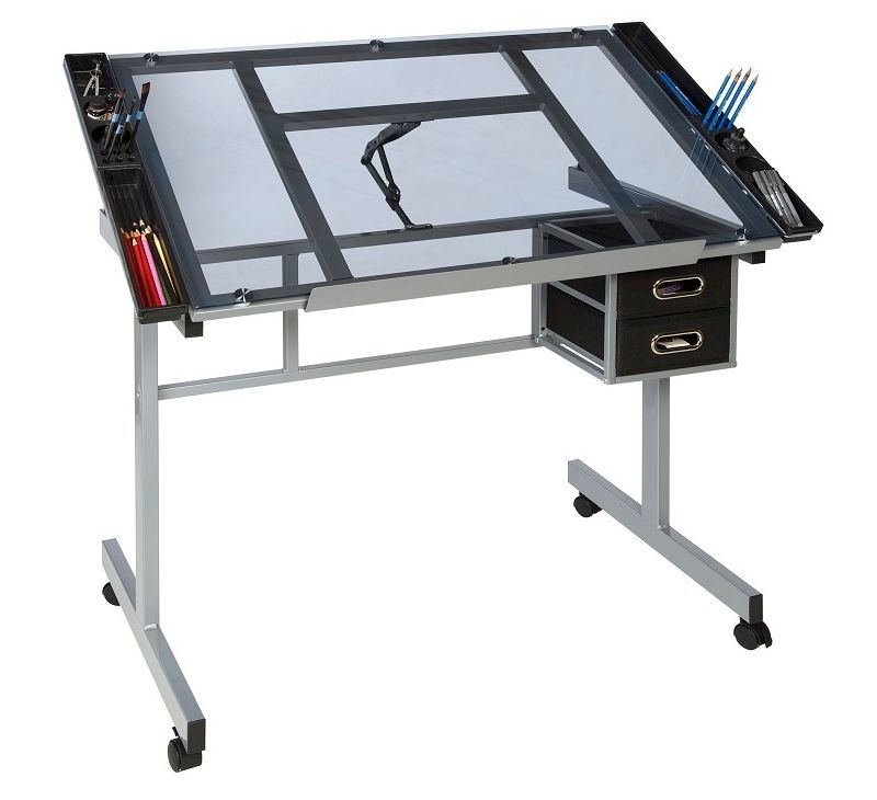 OneSpace 50-CS01 Craft Station in Silver with Blue Glass