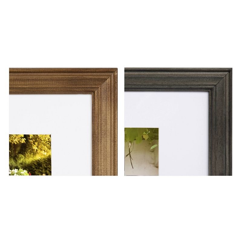 6pc Bordeaux Frame Box Set Rustic Brown/Charcoal - Kate & Laurel All Things Decor