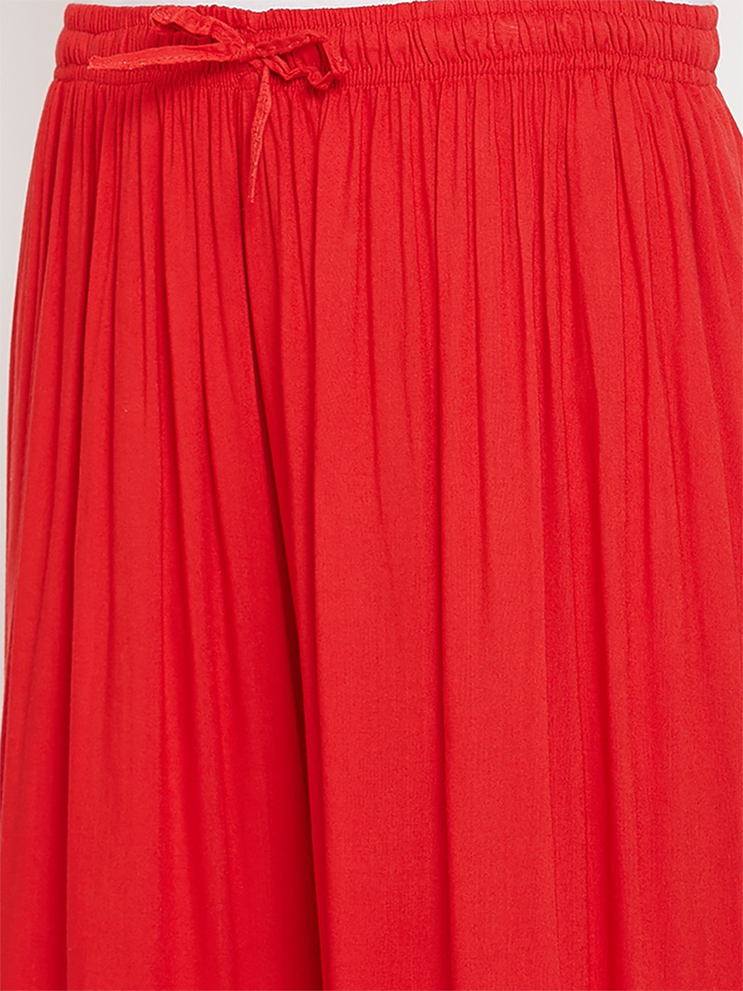 Castle Red Regular Fit Palazzos