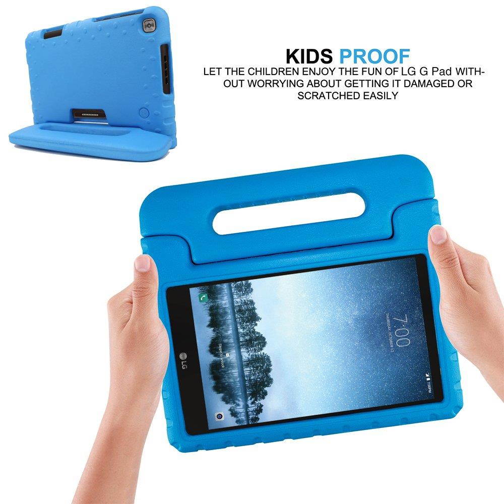 Bolete Case for LG G Pad F2 8.0 Sprint LK460, Kids Friendly Ultra Light Weight Shock Proof Super Protective Cover Handle Stand Case for LG GPad F2 8.0 Sprint Model LK460 8-Inch Android Tablet, Blue