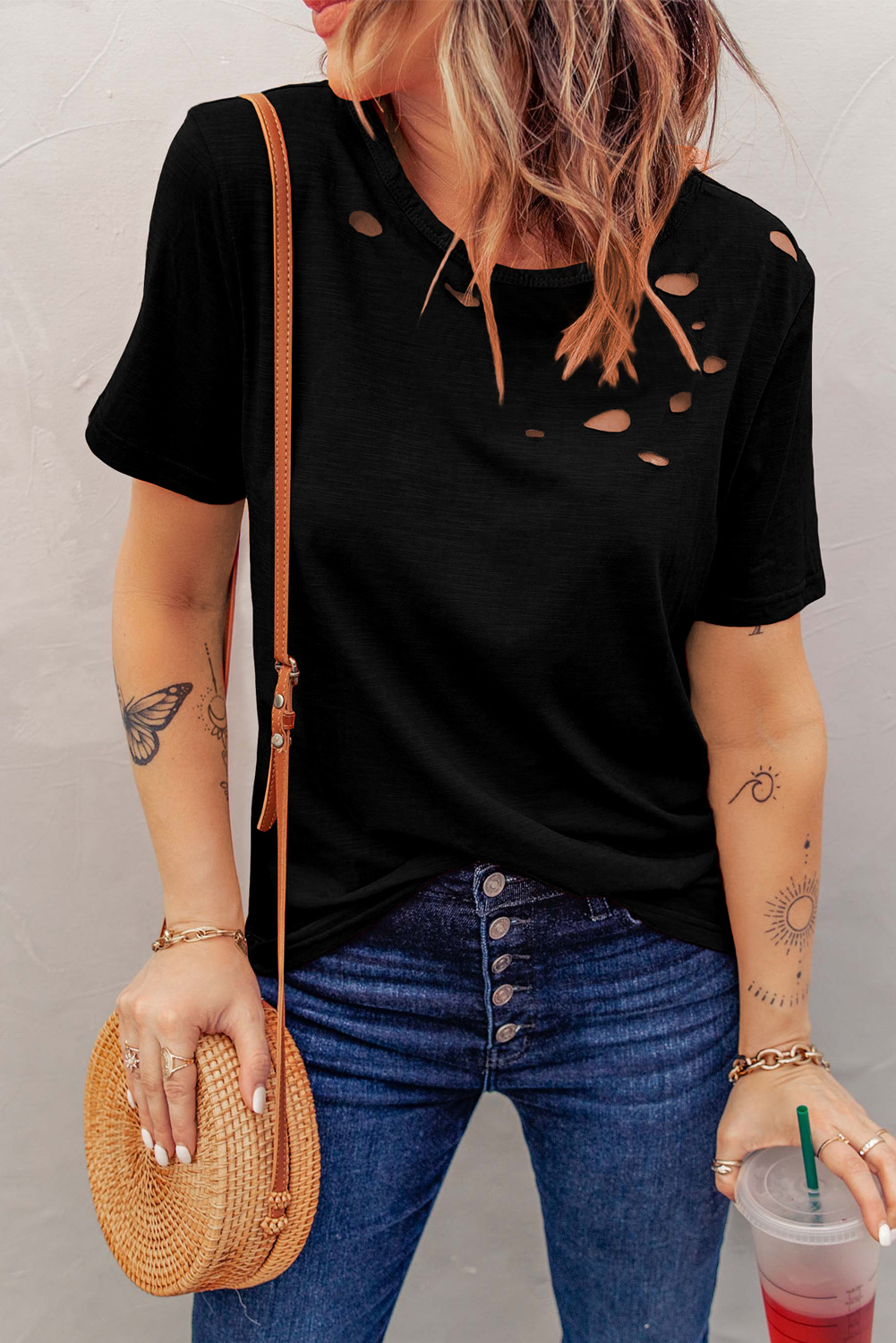 Pink Tie Dye Short Sleeve Crew Neck T Shirt Customized