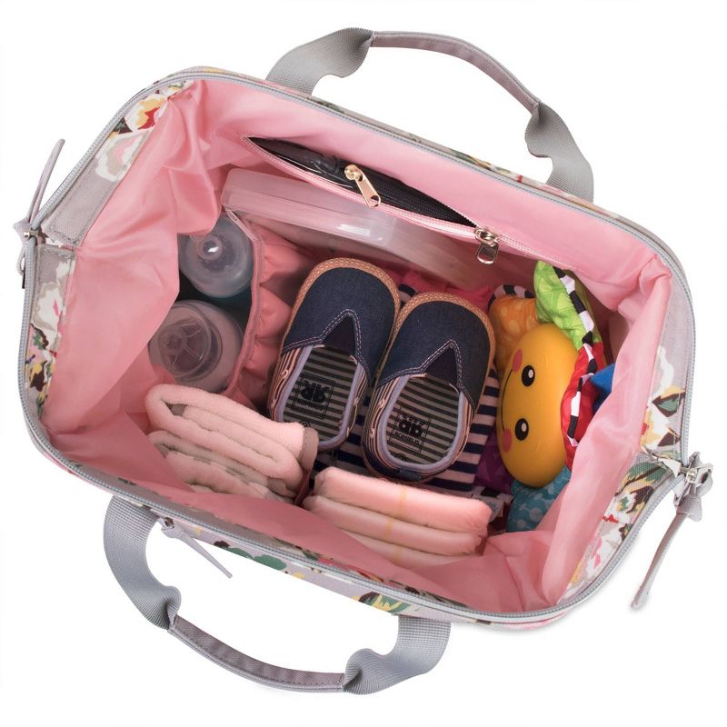 Baby Essentials Floral Wide Frame Diaper Bag Backpack