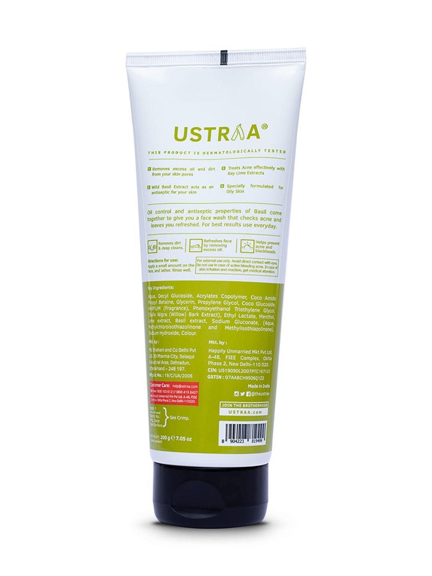 Ustraa Face Wash for Oily Skin - 200 gm