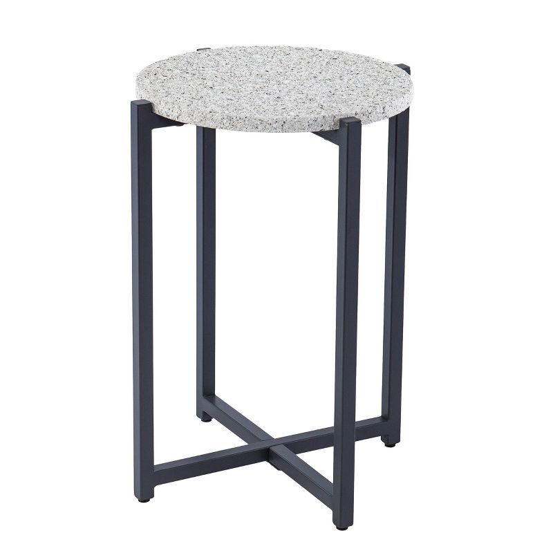 Halpy Round Accent Table Black - Aiden Lane
