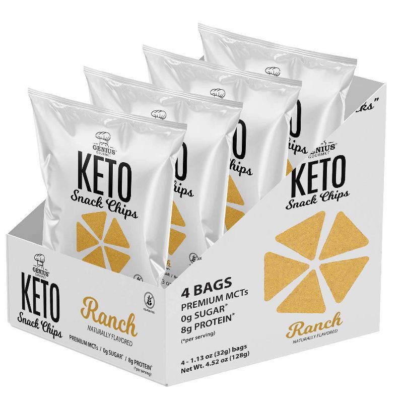 Genius Gourmet Ranch Chips - 4ct