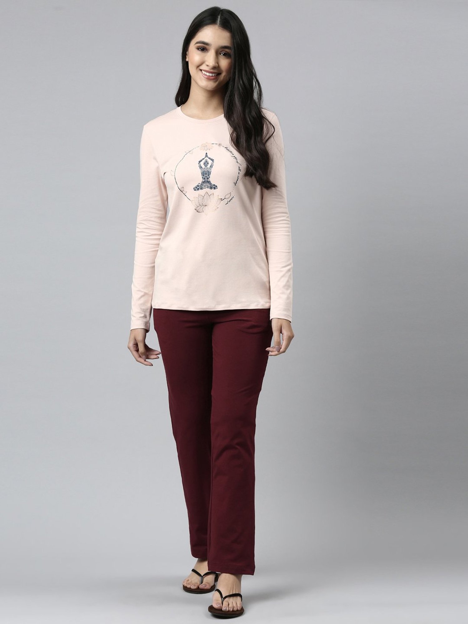 Enamor Pink Graphic Print T-Shirt