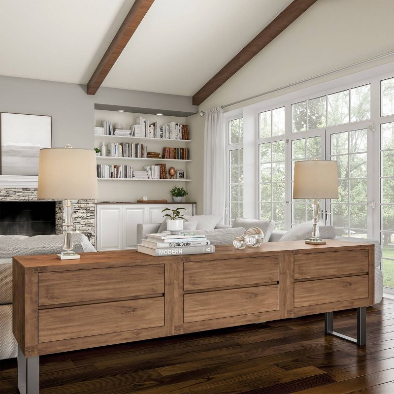 Crystal Tiered Lamps with Shades-Set of 2