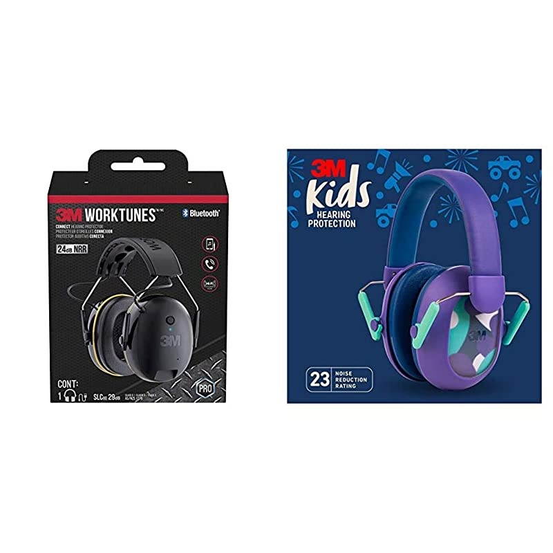 WorkTunes Connect Hearing Protection &  Kids Hearing Protection Plus, Purple