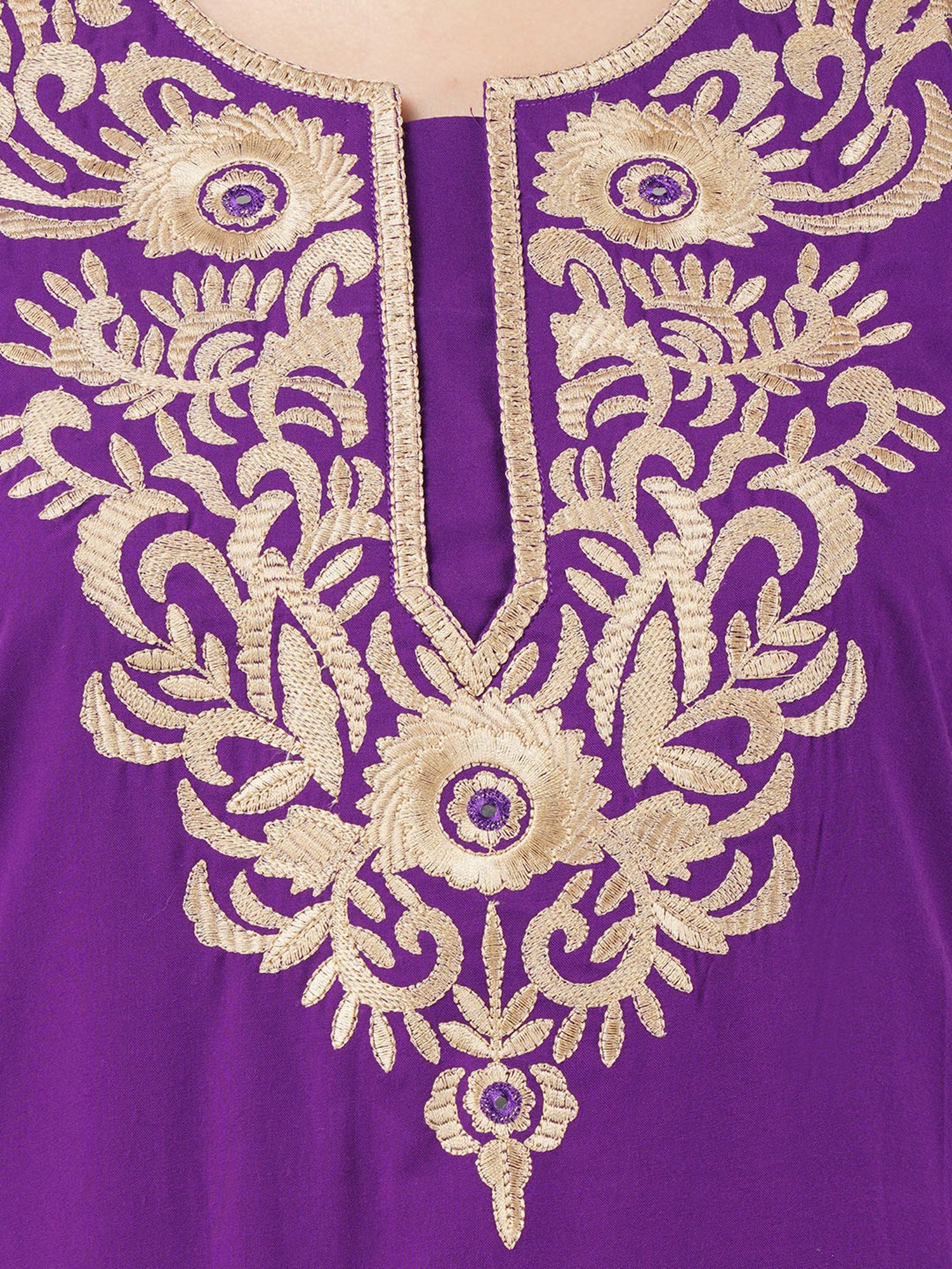 KOI SLEEPWEAR Purple Embroidered Nighty
