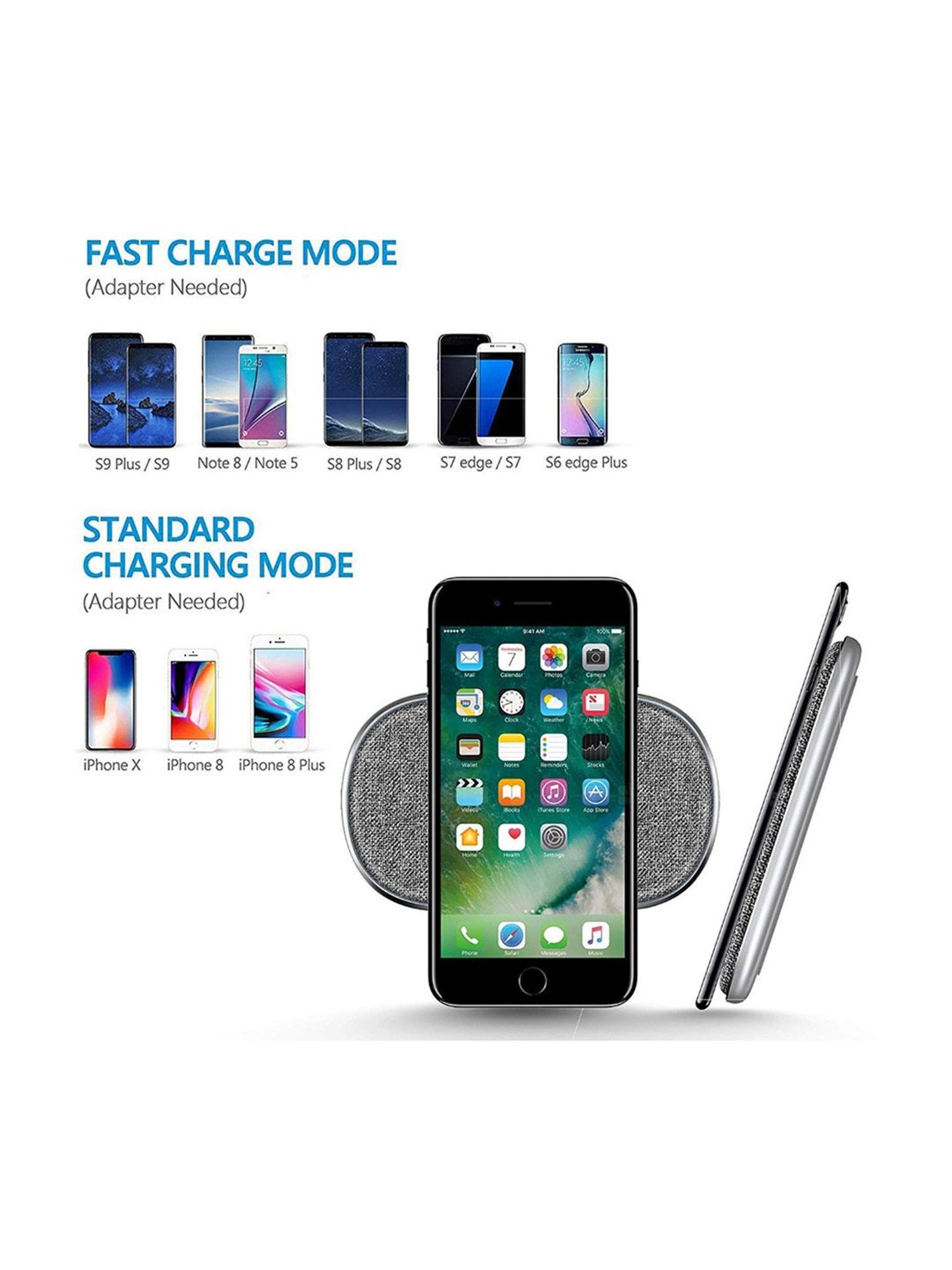 Powerup Stay Charged Wireless Charger Pad (Grey)