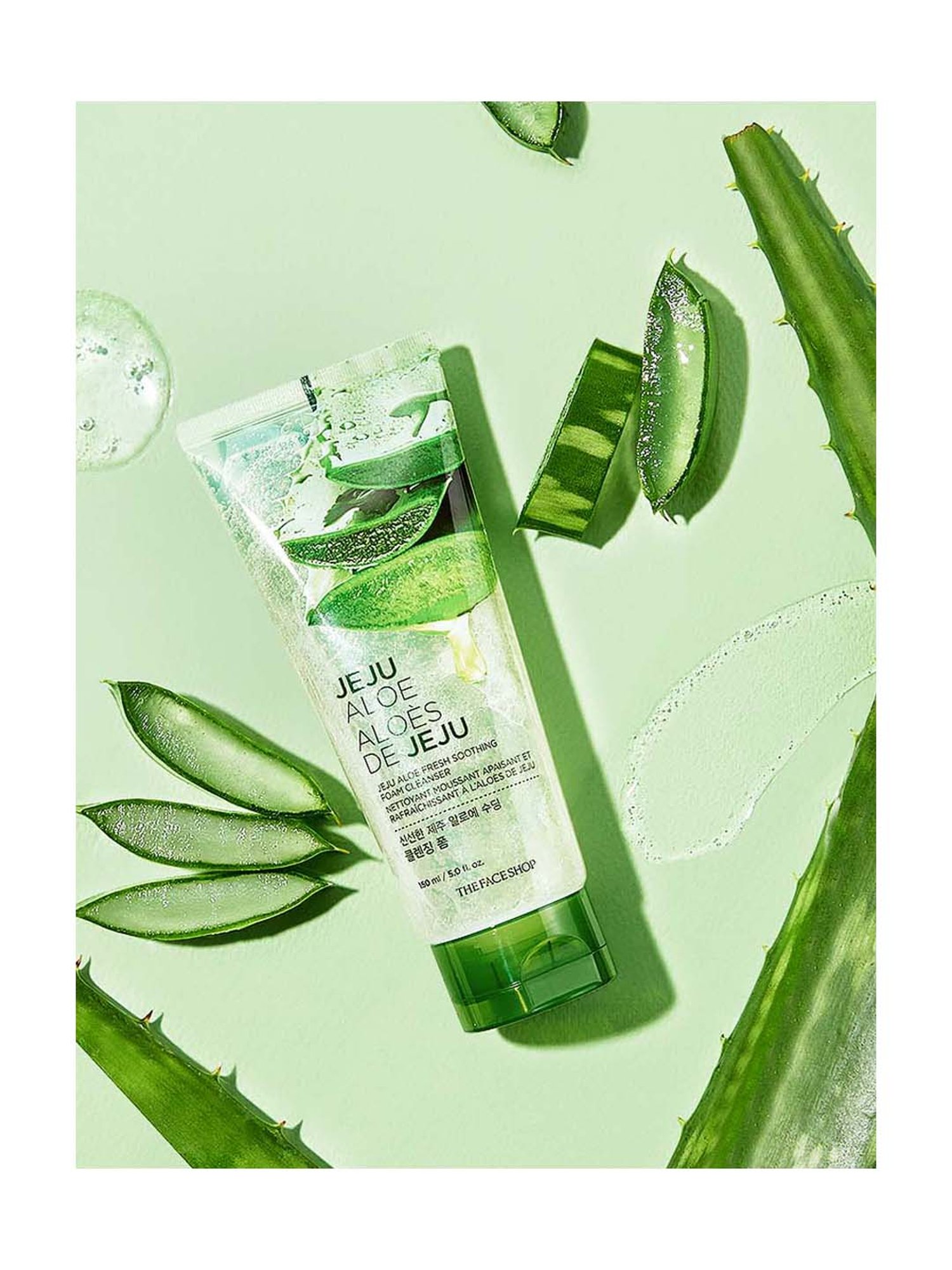 The Face Shop Jeju Aloe Fresh Soothing Foam Cleanser - 150 ml