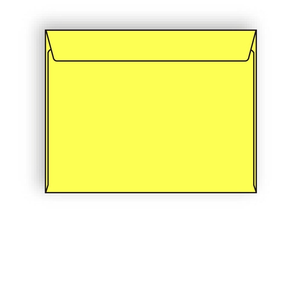 Open Side Booklet Envelopes, 6" x 9", 24#, Lemon Brightly, Acid Free, Side Seams (Box of 500)