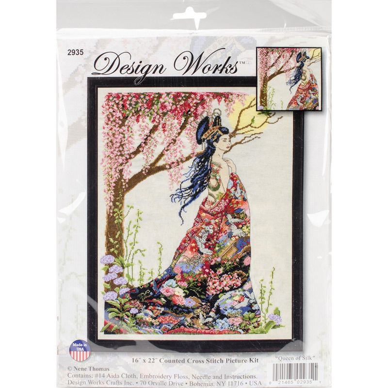 Design Works Counted Cross Stitch Kit 16"X22"-Queen of Silk (14 Count)