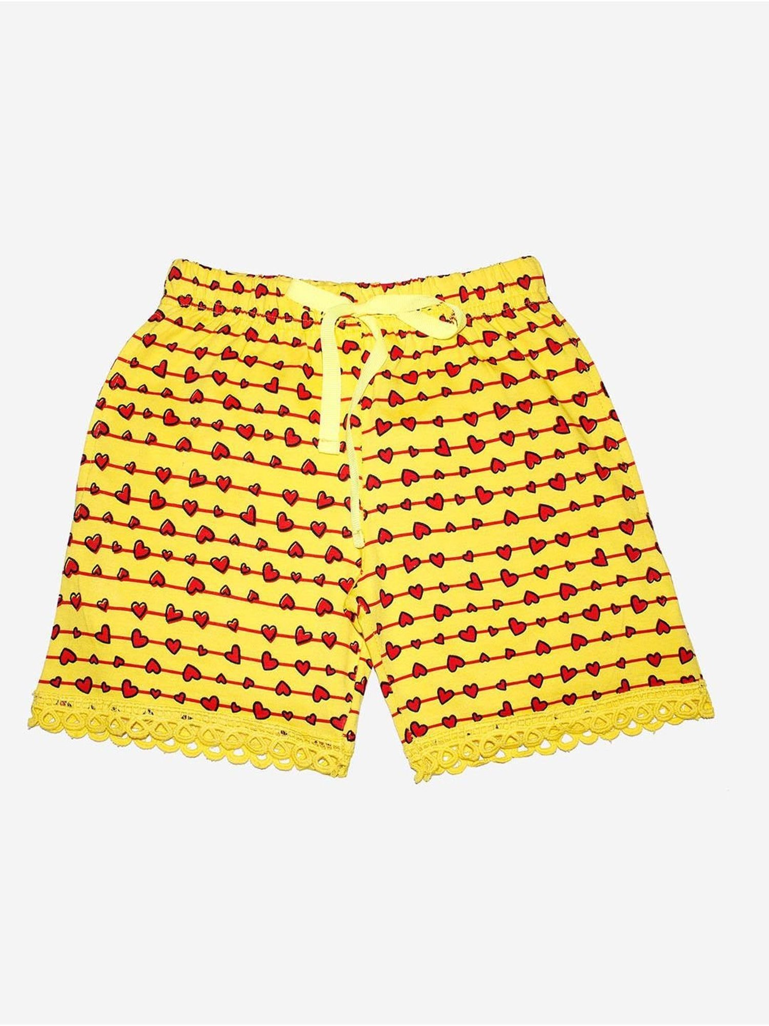 HELLCAT Kids Yellow & Navy Printed Shorts (Pack Of 2)